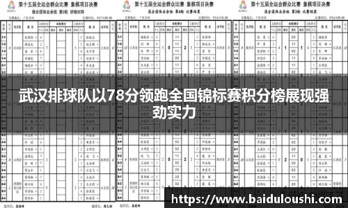 武汉排球队以78分领跑全国锦标赛积分榜展现强劲实力